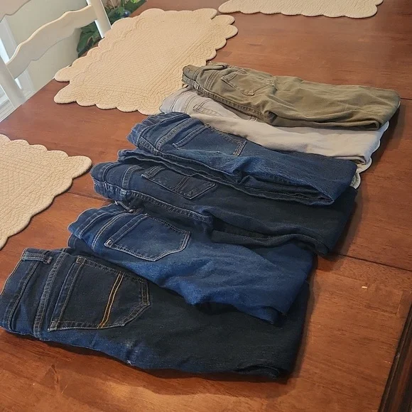 6 pairs of size ten girls jeans EUC - Picture 1 of 7